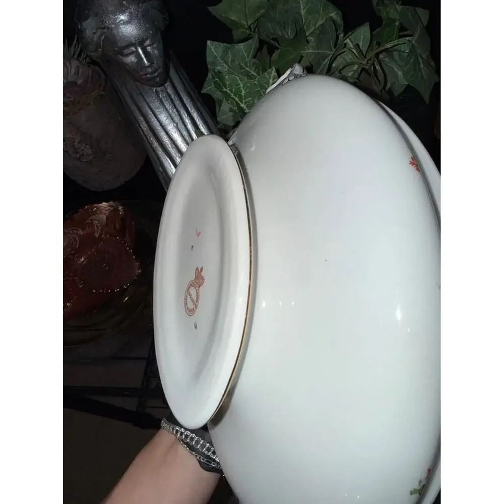 Antique Serving Bowl with Lid, John Maddock & Sons Ltd., England Royal Vitreous,